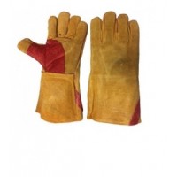 Guantes de soldador forrados y reforzados